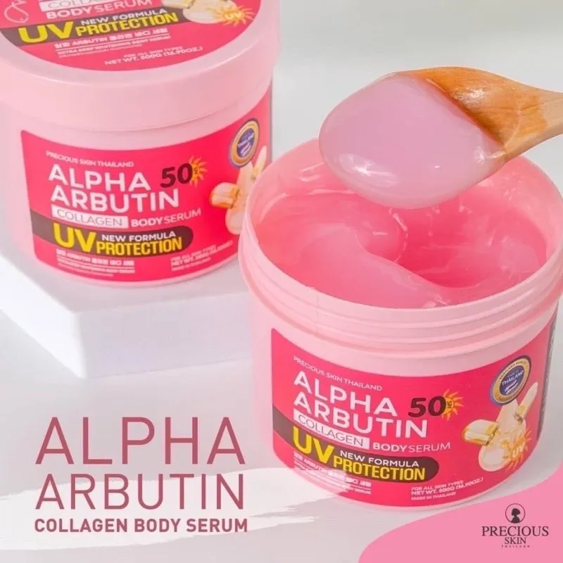 Alpha Arbutin Collagen Body Whitening Cream SPF50++ UV Proection 500g Goodthings.bkk
