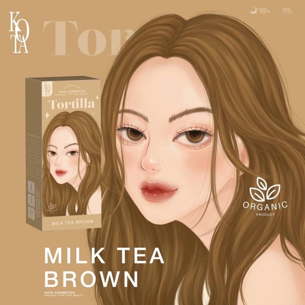 kota cosmetics Tortilla (Milk Tea Brown) صبغة شعر بمستخلصات طبيعية كرك شاي حليب Goodthings.bkk
