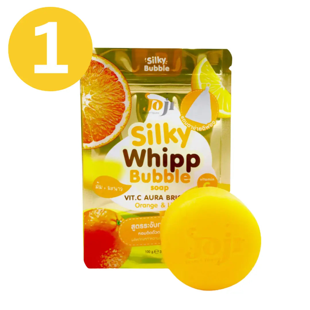 C لتفتيح وإشراقة البشرة صابونة جوجي سيكرت يونغ سيلكي ويب الفقاعية بفيتامين - Goodthings.bkk