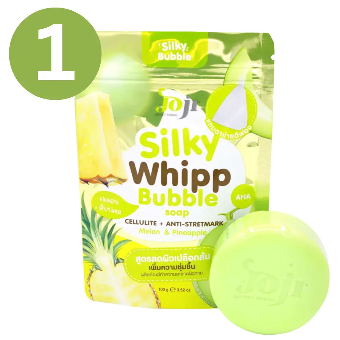 صابونة جوجي سيكرت يونغ سيلكي ويب الفقاعية لمكافحة السيلوليت وعلامات التمدد 100 جم - Goodthings.bkk