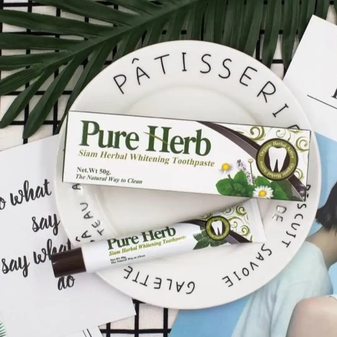 معجون الأسنان التايلندي بيور هيرب سيام بالأعشاب لتفتيح الأسنان - Goodthings.bkk
