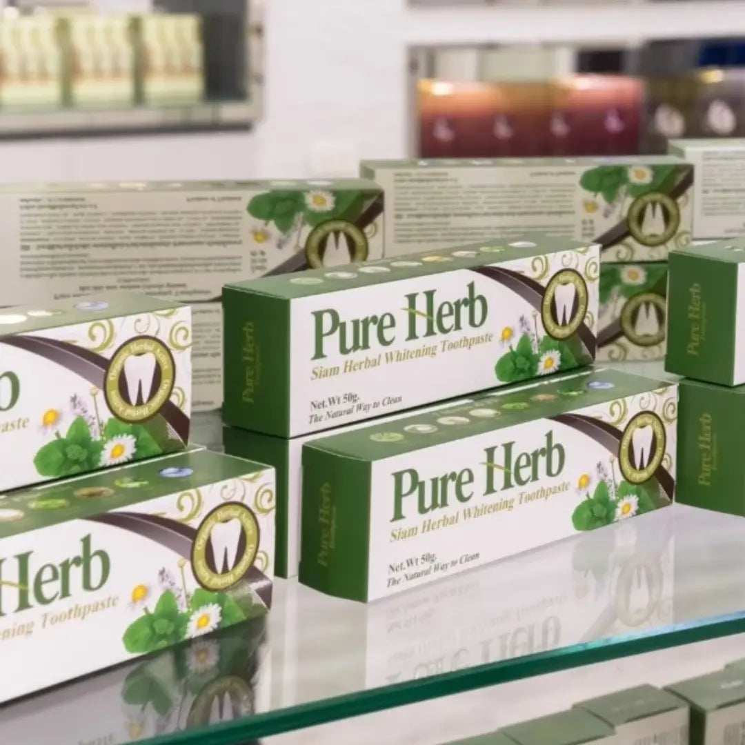 معجون الأسنان التايلندي بيور هيرب سيام بالأعشاب لتفتيح الأسنان - Goodthings.bkk