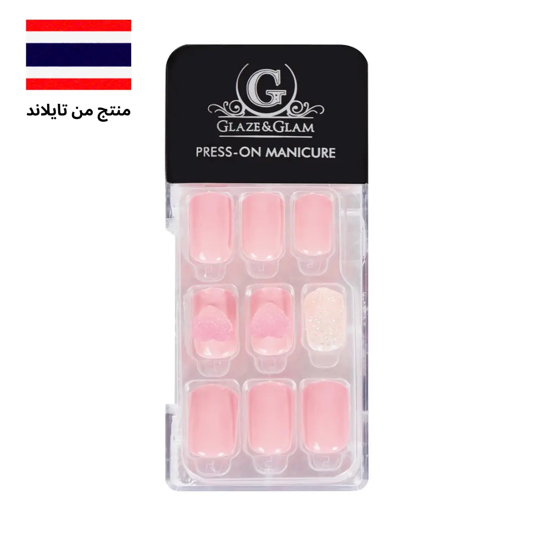 #PM0072 أظافر صناعية لصق ذاتي اللون الوردي - Goodthings.bkk