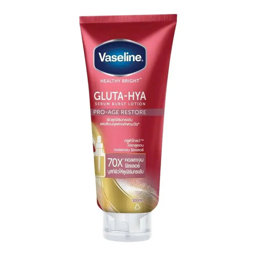 "فازلين هيلثي برايت غلوتا-هيا سيروم بيرست لوشن برو-إيج ريستور 300 مل، لوشن للجسم بتقنية غلوتا-هيا لاستعادة مرونة البشرة وتقليل علامات التقدم في السن مع ترطيب عميق، معبأ بتصميم أنيق على خلفية بيضاء."
نايس ون
امازون