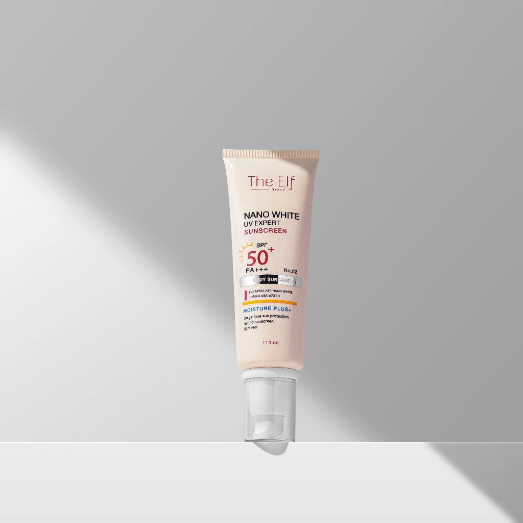 No.02 SPF 50+ PA +++ ذا إلف كريم الوقاية من الشمس نانو وايت للأشعة فوق البنفسجية بعامل حماية من الشمس Goodthings.bkk