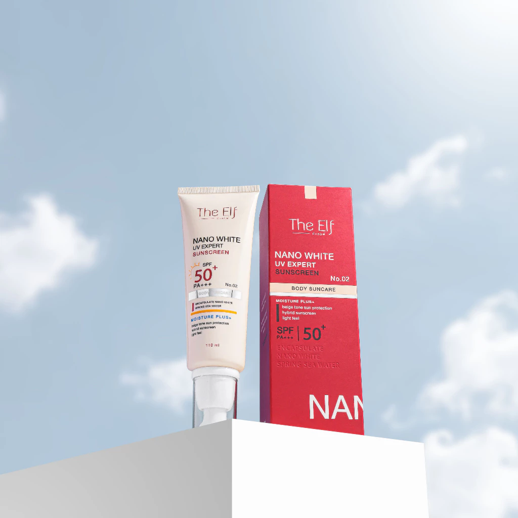 No.02 SPF 50+ PA +++ ذا إلف كريم الوقاية من الشمس نانو وايت للأشعة فوق البنفسجية بعامل حماية من الشمس Goodthings.bkk