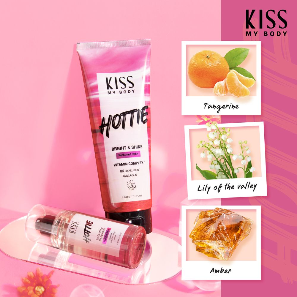 Kiss My Body Bright Shine Perfume Lotion SPF 30 PA+++ Hottie 200 G.