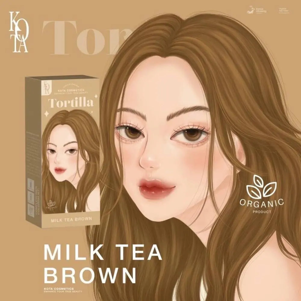 kota cosmetics Tortilla (Milk Tea Brown) صبغة شعر بمستخلصات طبيعية كرك شاي حليب Goodthings.bkk