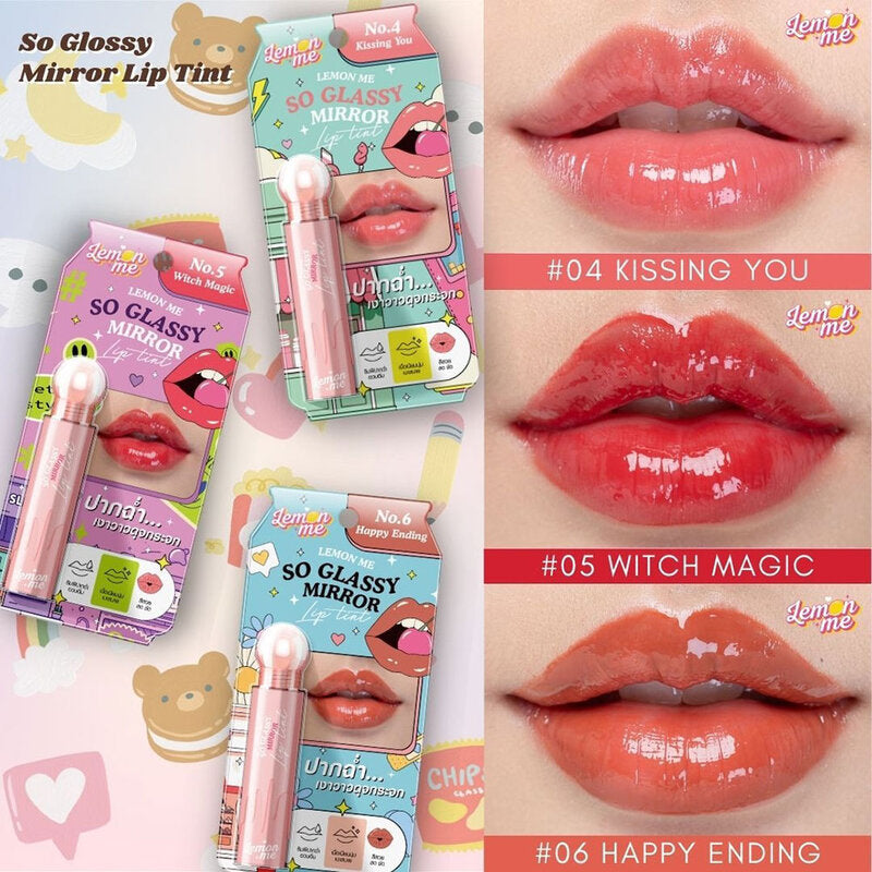 Lemon Me So Glassy Mirror Lip Tint 3.20g - ليمون مي سو غلاسي ميرور تينت للشفاه - 3.20 جرام