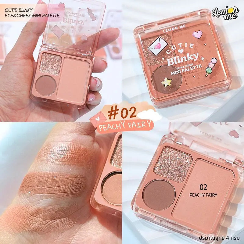 ليمون مي كيوتي بلينكي باليت صغيرة للعين والخد - 4 جرام
Lemon Me Cutie Blinky Eye &amp; Cheek Mini Palette – 4g