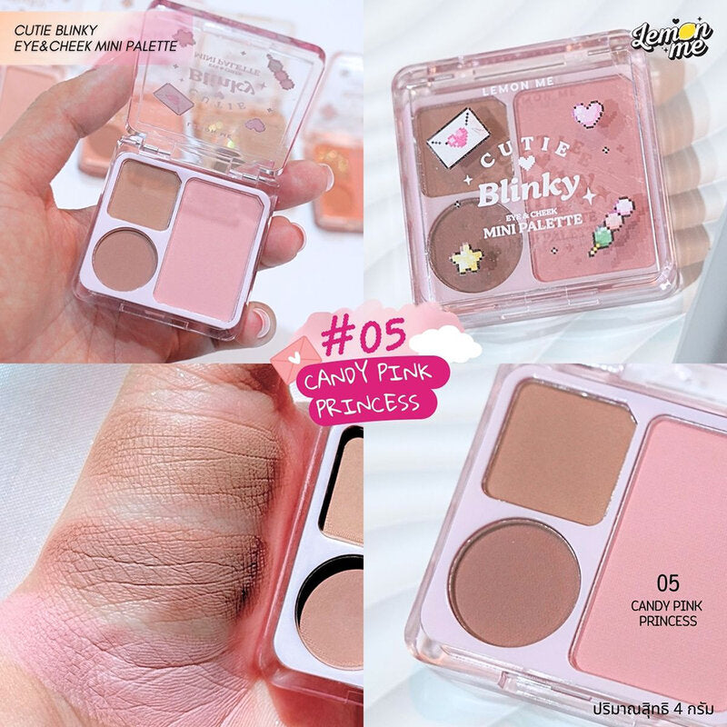 Lemon Me Cutie Blinky Eye & Cheek Mini Palette 4g - ليمون مي كيوتي بلينكي باليت صغيرة للعين والخد - 4 جرام