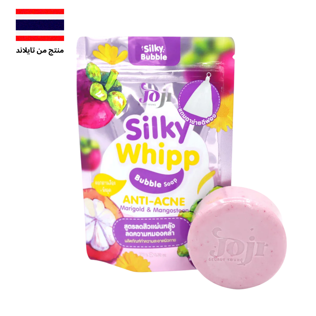 JOJI Secret Young Silky Whipp Bubble Soap Anti-Acne 100g - صابونة جوجي سيكرت يونغ سيلكي ويب الفقاعية لمكافحة حب الشباب 100 جم