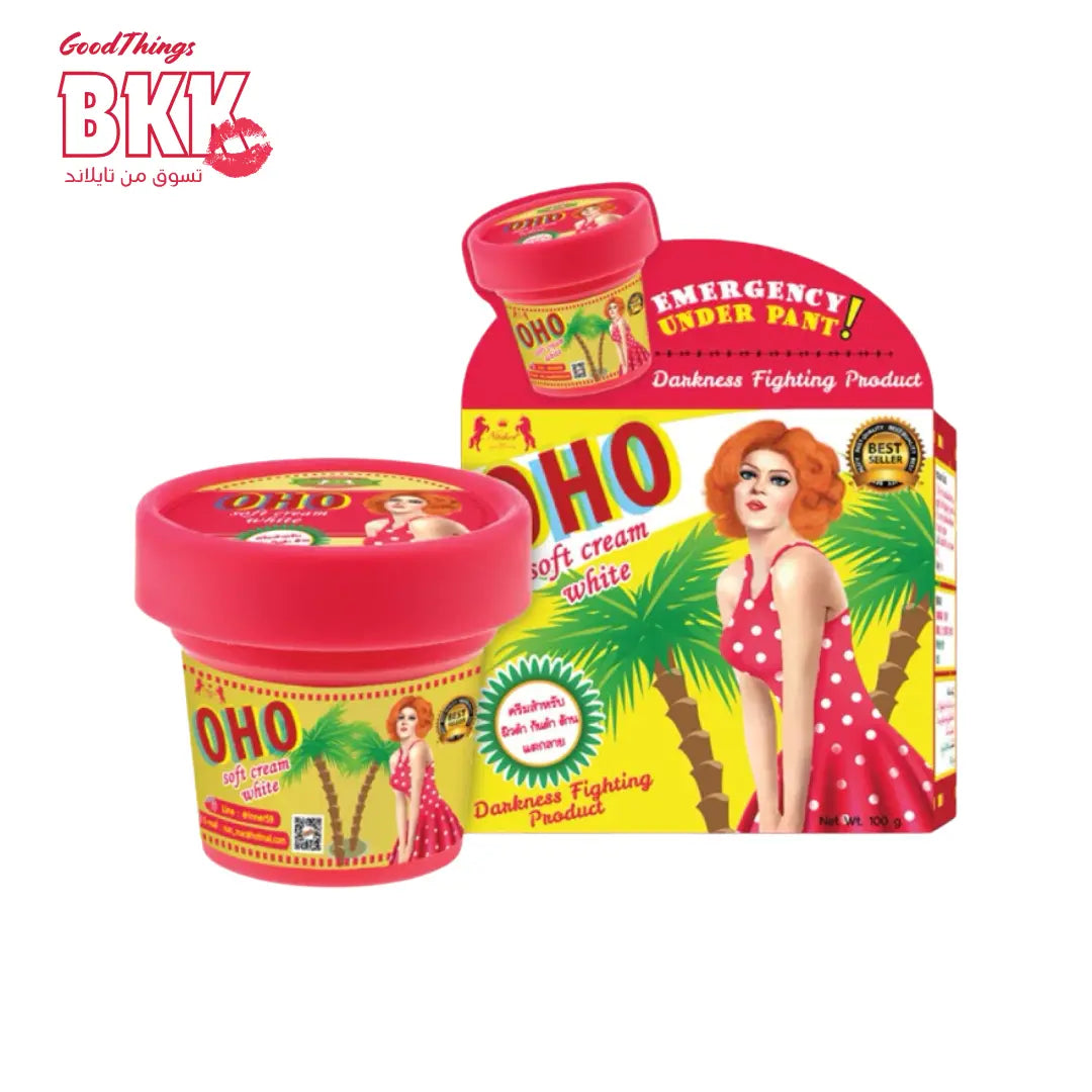 OHO Soft White Cream 100g - أوهو كريم الناعم الأبيض للمناطق الداكنة Goodthings.bkk