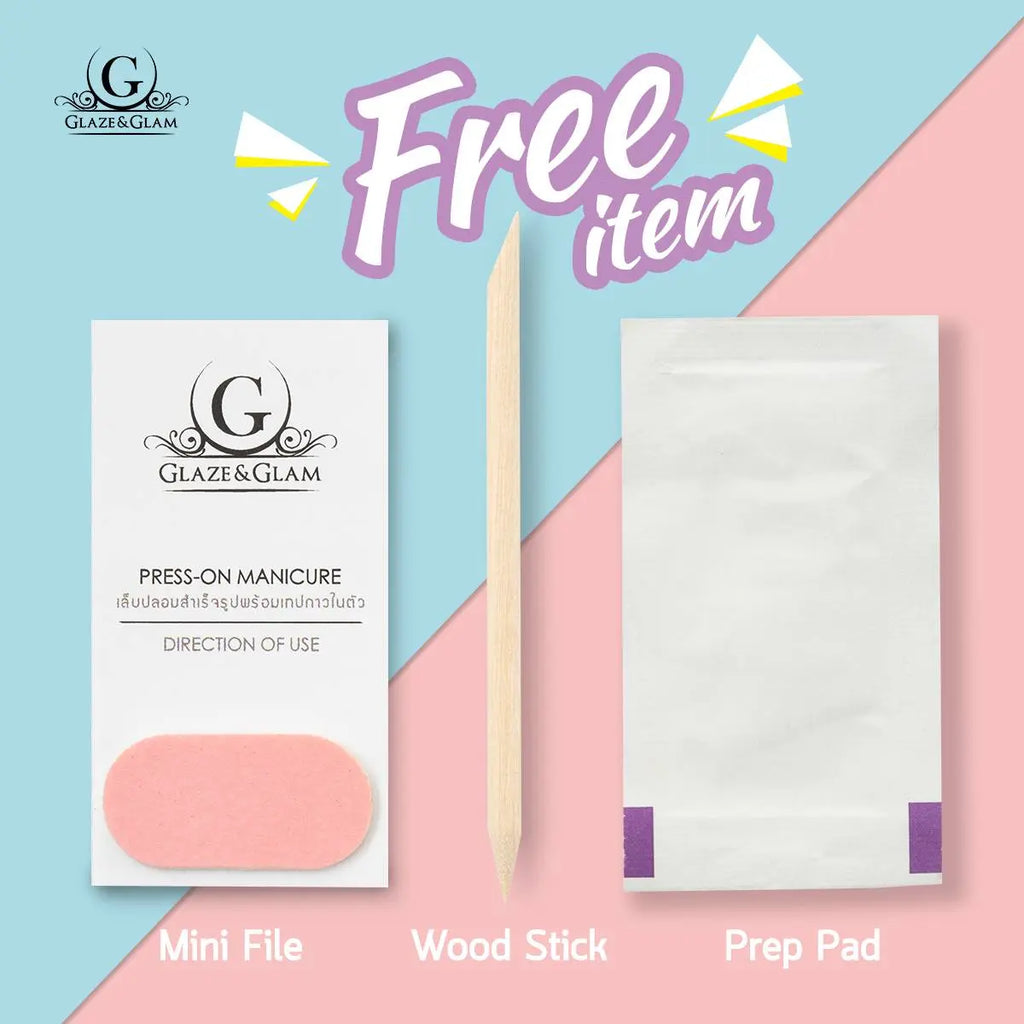 #PM0070 أظافر صناعية لصق ذاتي اللون الأزرق Goodthings.bkk