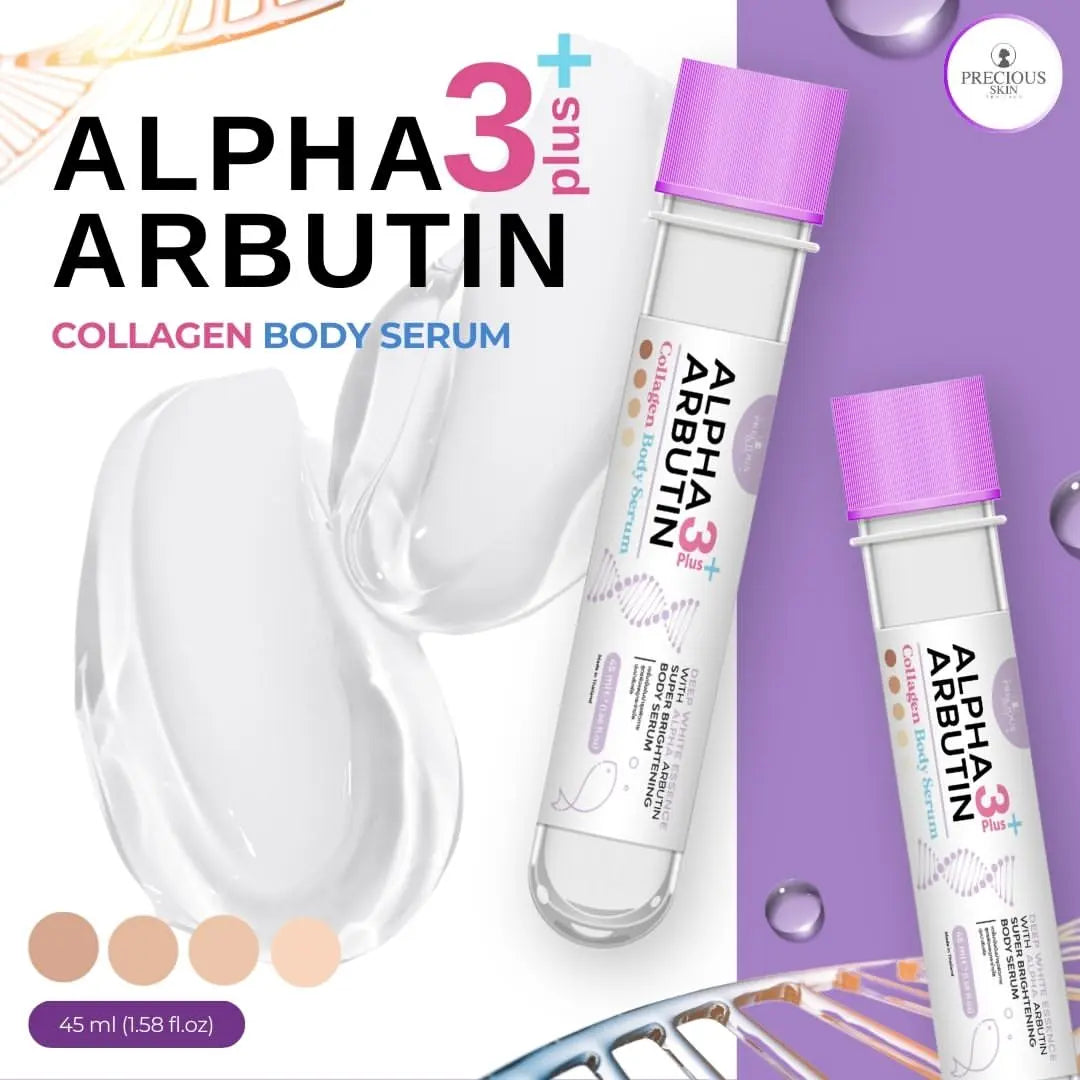 Precious Skin Alpha Arbutin 3 plus Collagen Serum Shot سيروم الفا اربوتين المركز لتبييض وتوهج الجسم السريع Goodthings.bkk