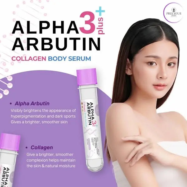 Precious Skin Alpha Arbutin 3 plus Collagen Serum Shot سيروم الفا اربوتين المركز لتبييض وتوهج الجسم السريع Goodthings.bkk