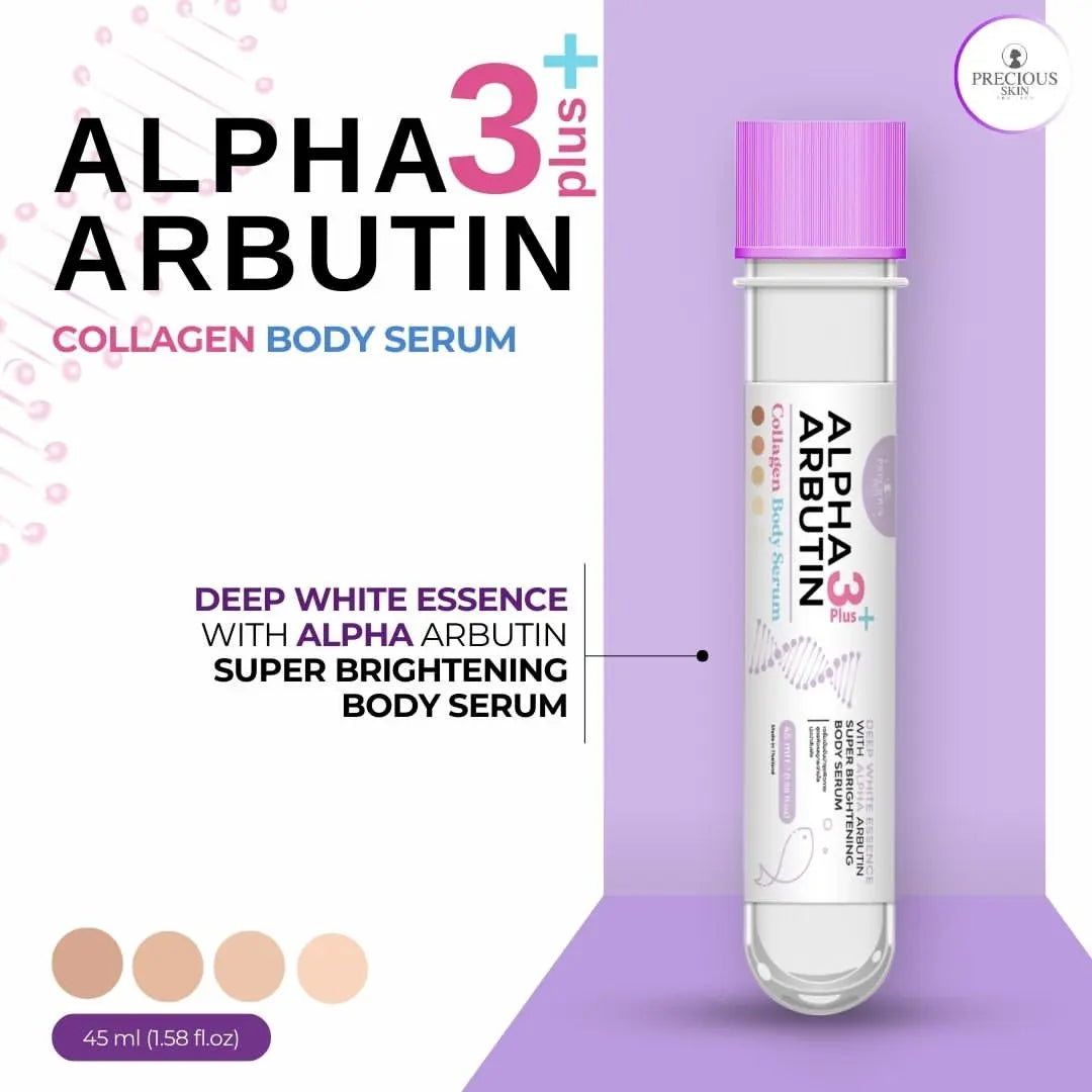 Precious Skin Alpha Arbutin 3 plus Collagen Serum Shot سيروم الفا اربوتين المركز لتبييض وتوهج الجسم السريع Goodthings.bkk