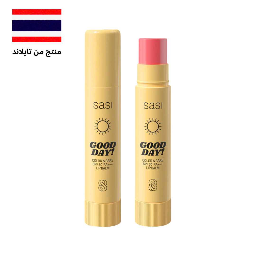 SASI Good Day Color & Care SPF30 PA+++ Lip Balm 3.5g  - ساسِي غود داي كولور آند كير بلسم الشفاه بعامل حماية SPF30 PA+++ - 3.5 جرام