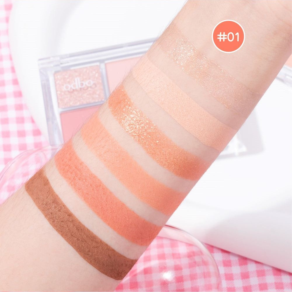 Odbo Charmimg Eyeshadow Palette 5g. 01 Peach Tone