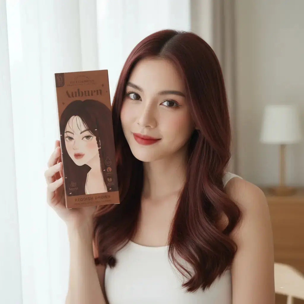 Auburn Reddish صبغة شعر كوتا كوزمتكس | لون بني محمر تركيبة عضوية مغذية Goodthings.bkk