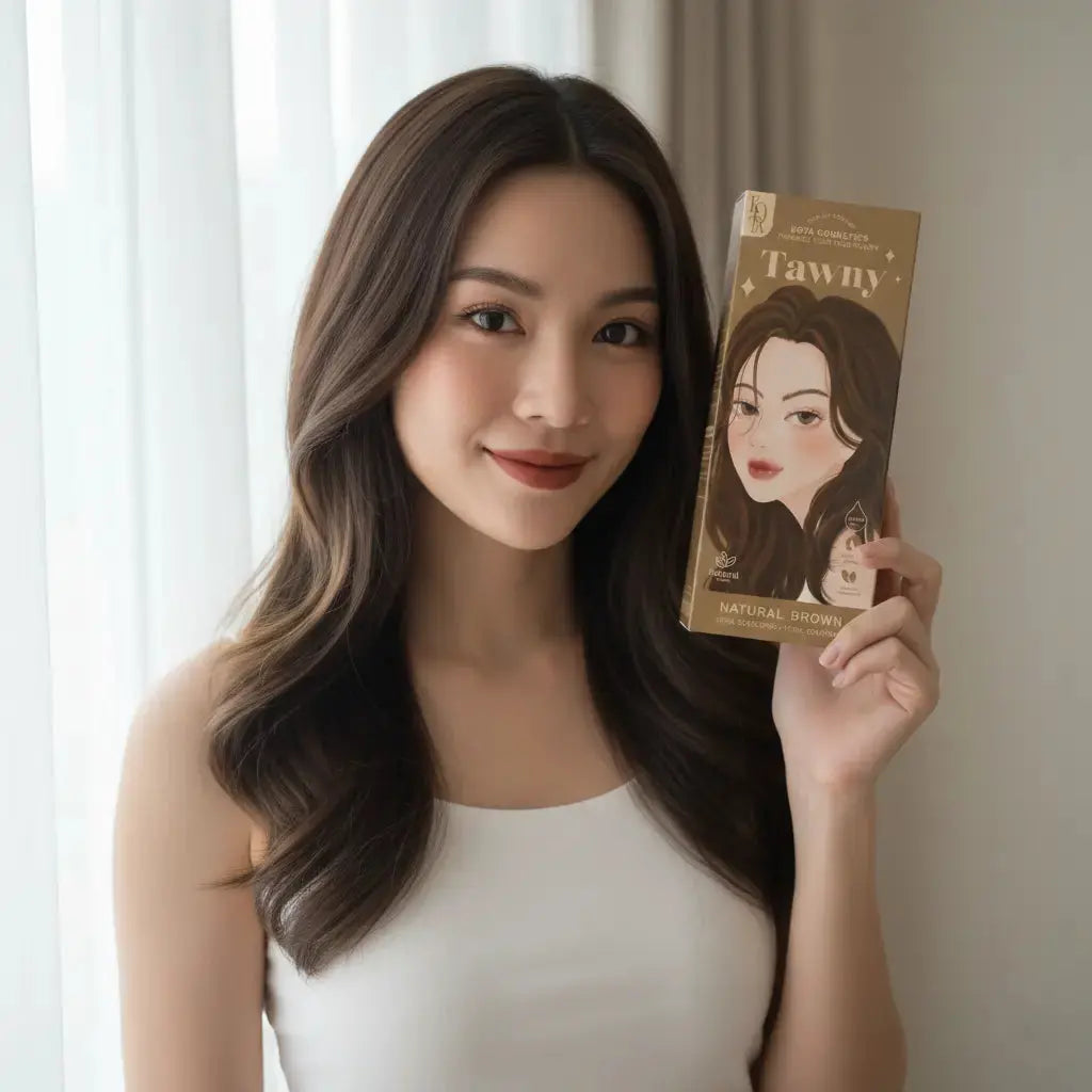 Tawny - Natural Brown صبغة شعر كوتا كوزمتكس | لون بني طبيعي تركيبة عضوية Goodthings.bkk