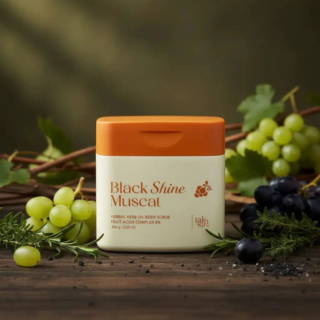 450 g سكراب راكسي بالعنب الأسود وأحماض الفواكه| لتفتيح ونضارة الجسم - 18 مكون طبيعي Goodthings.bkk