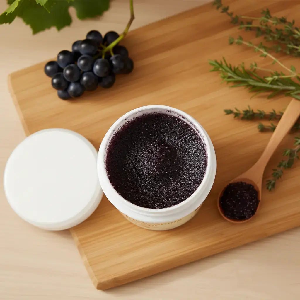 سكراب راكسي بالعنب الأسود وأحماض الفواكه| لتفتيح ونضارة الجسم - 18 مكون طبيعي Goodthings.bkk