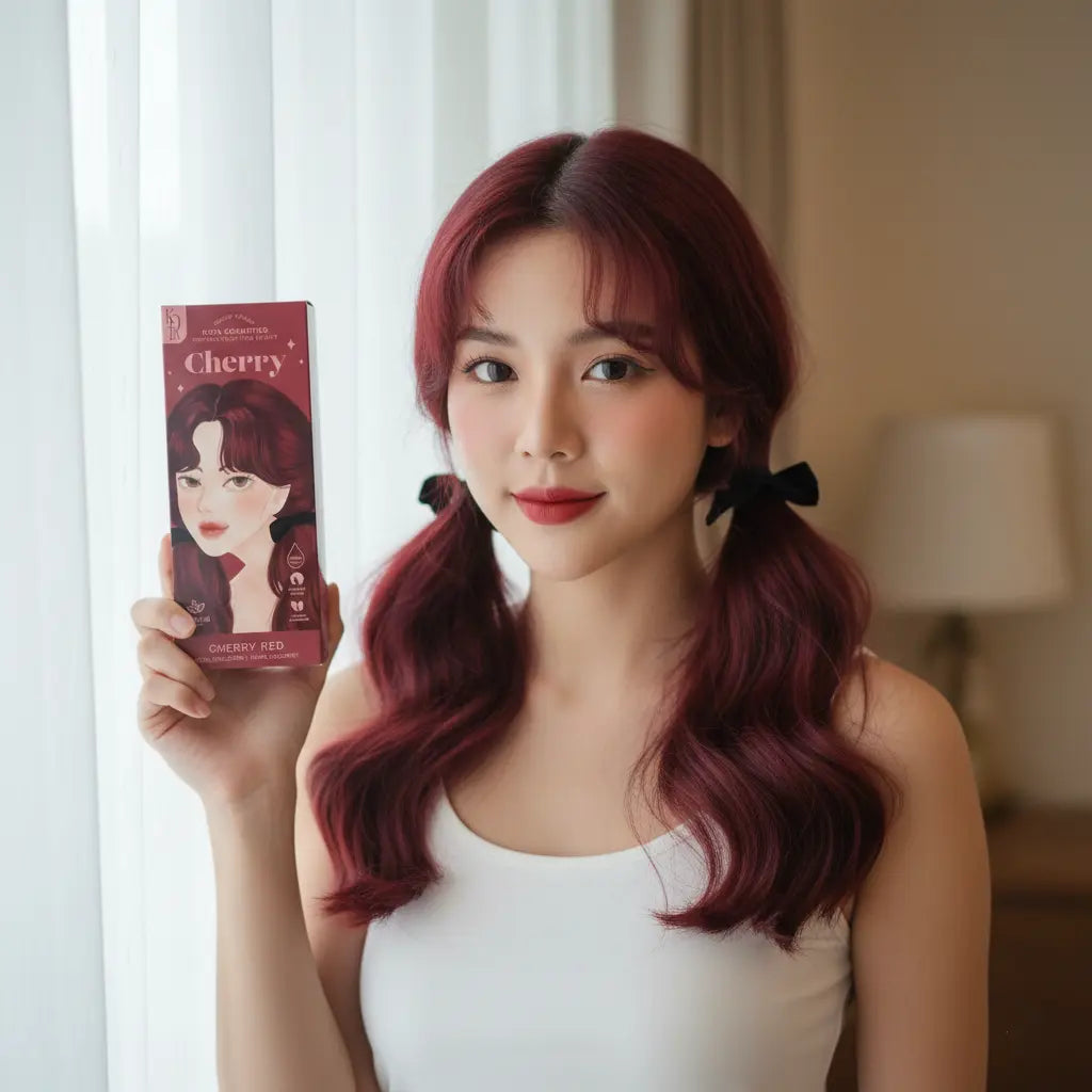 Cherry Red صبغة شعر كوتا كولور كريم | لون أحمر كرزي تركيبة عضوية مغذية Goodthings.bkk
