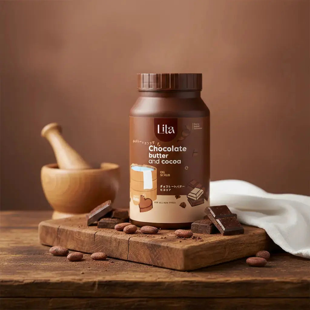 مقشر ليتا العلاجي لتفتيح الجسم | بتركيبة الشوكولاتة والزيت الحليبي - 1500 جم Goodthings.bkk
