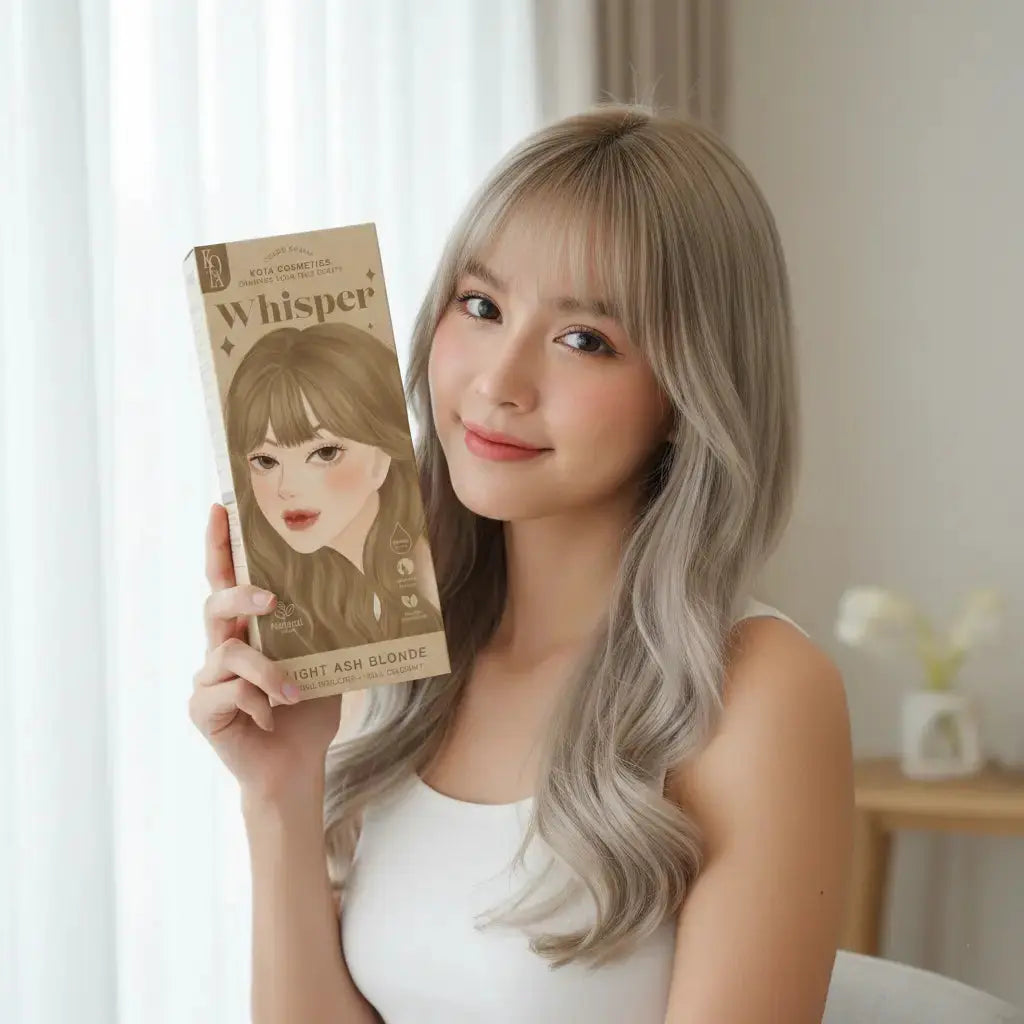 Whisper صبغة شعر كوتا كوزمتكس | لون أشقر رمادي فاتح تركيبة عضوية مغذية Goodthings.bkk