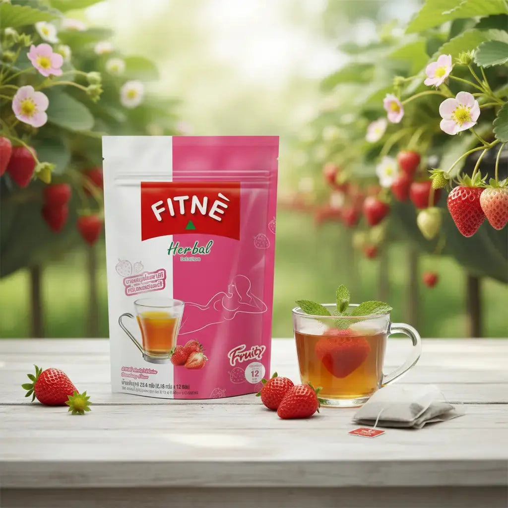 شاي أعشاب فيتني آر تي بنكهة الفراولة | ملين طبيعي لتخفيف الإمساك - 12 كيس Goodthings.bkk
