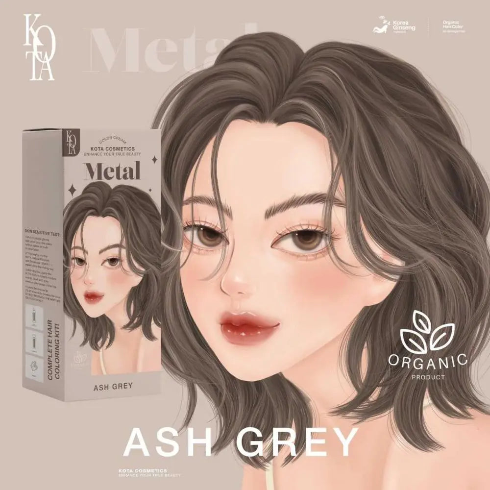 kota cosmetics Metal (Ash Grey) صبغة شعر بمستخلصات طبيعية رمادي Goodthings.bkk