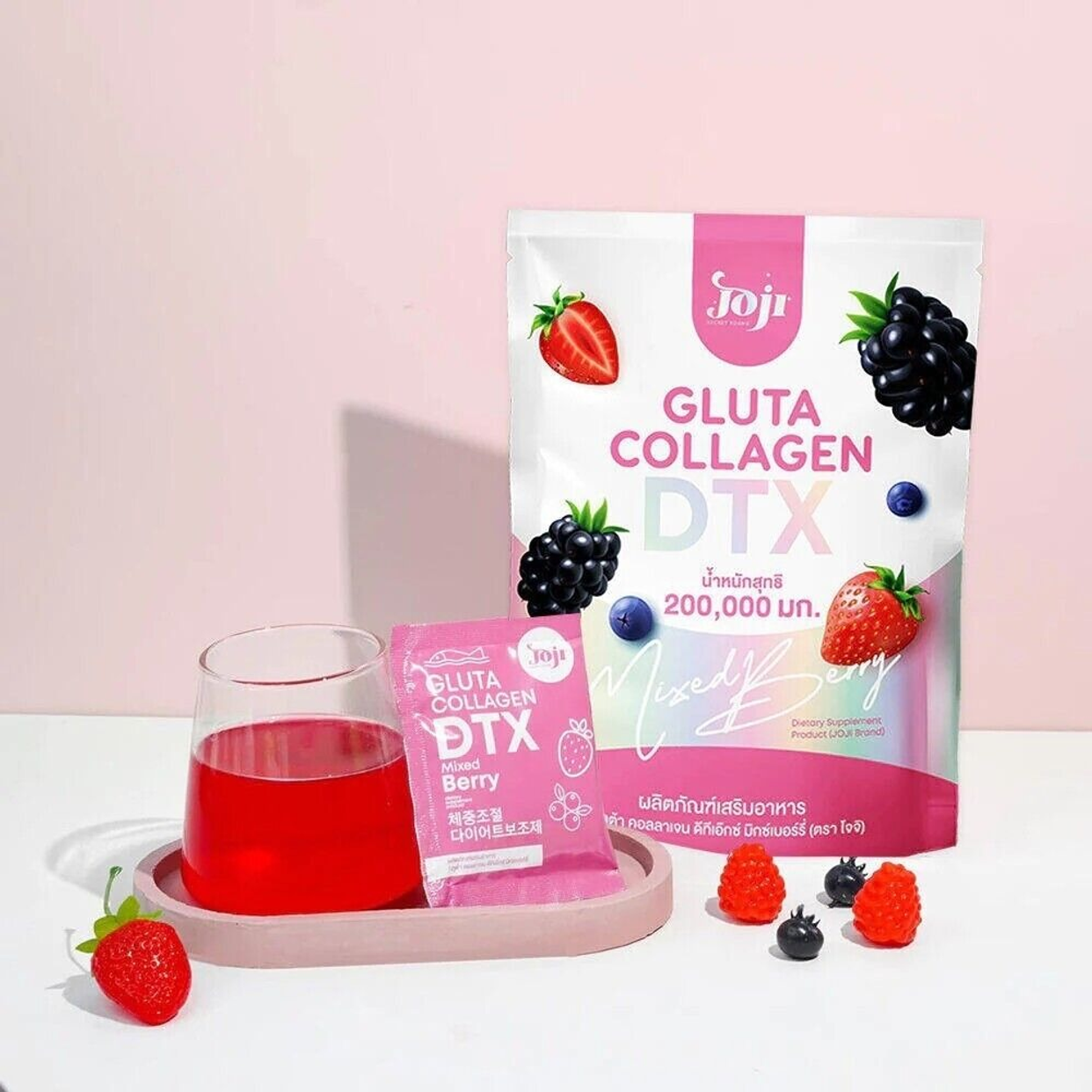 Joji Gluta Collagen DTX Mixed Berry 10 Pcs. - جوجي غلوتا كولاجين DTX ميكسد بيري 10 قطع.