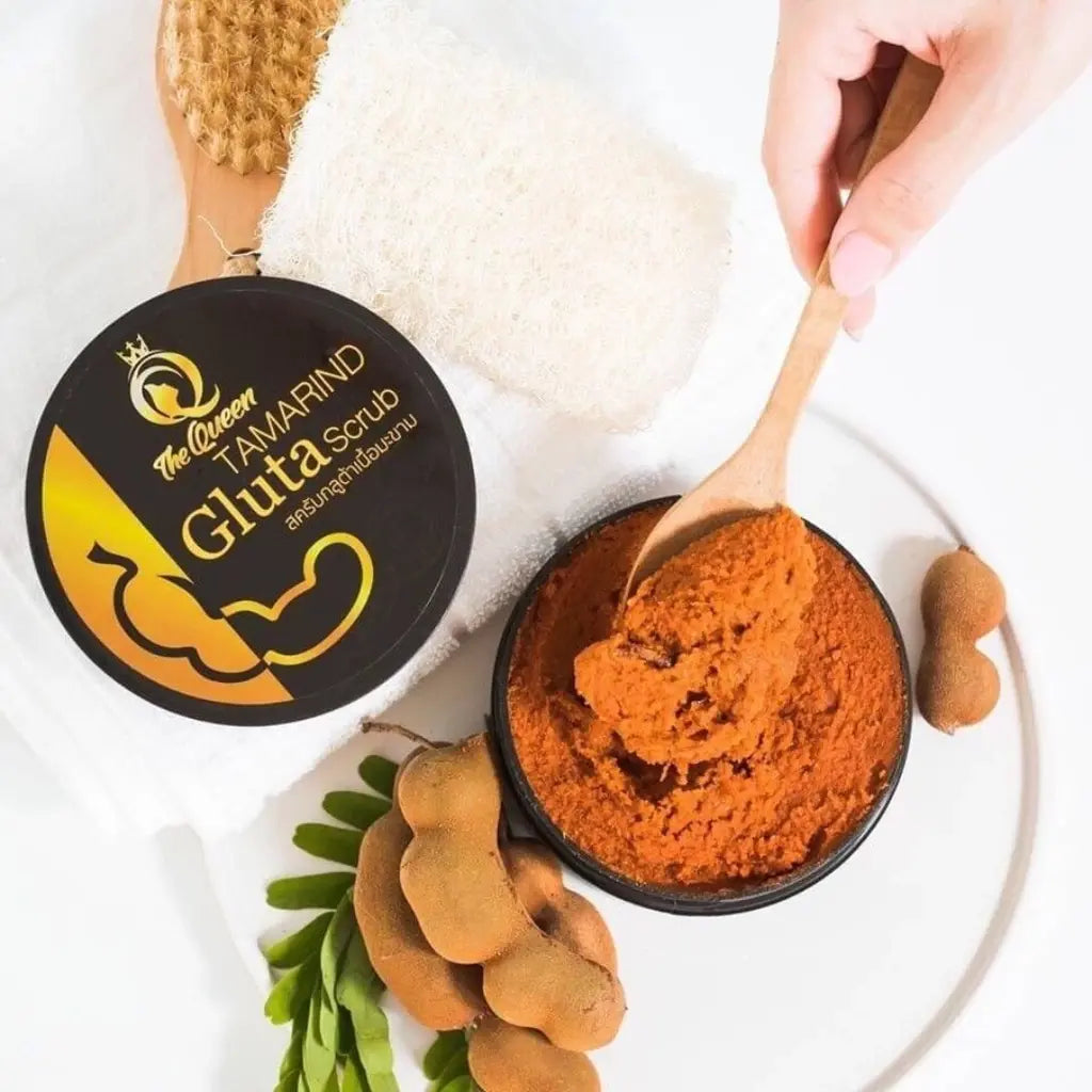 The Queen Tamarind Gluta Scrub دلكة و مقشر ذا كوين بالتمر الهندي والجلوتاثيون Goodthings.bkk