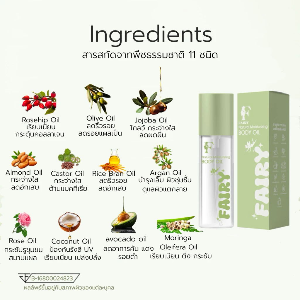 FAIRY NATURAL MOISTURIZING BODY OIL | فيري ناتشورال بادي أويل Goodthings.bkk