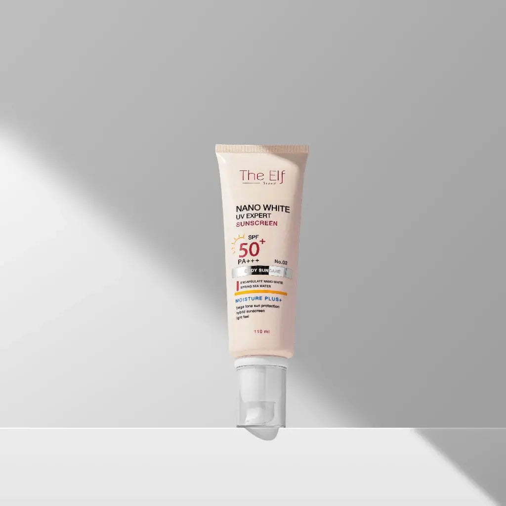 No.02 SPF 50+ PA +++ ذا إلف كريم الوقاية من الشمس نانو وايت للأشعة فوق البنفسجية بعامل حماية من الشمس Goodthings.bkk