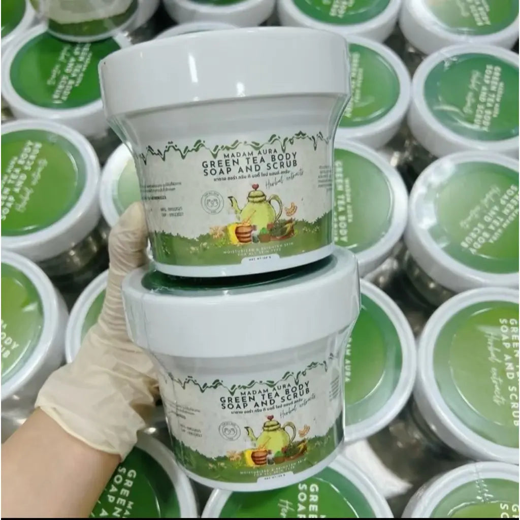 Madame Aura Green Tea Scrub | مقشر مادام أورا بالشاي الأخضر Goodthings.bkk