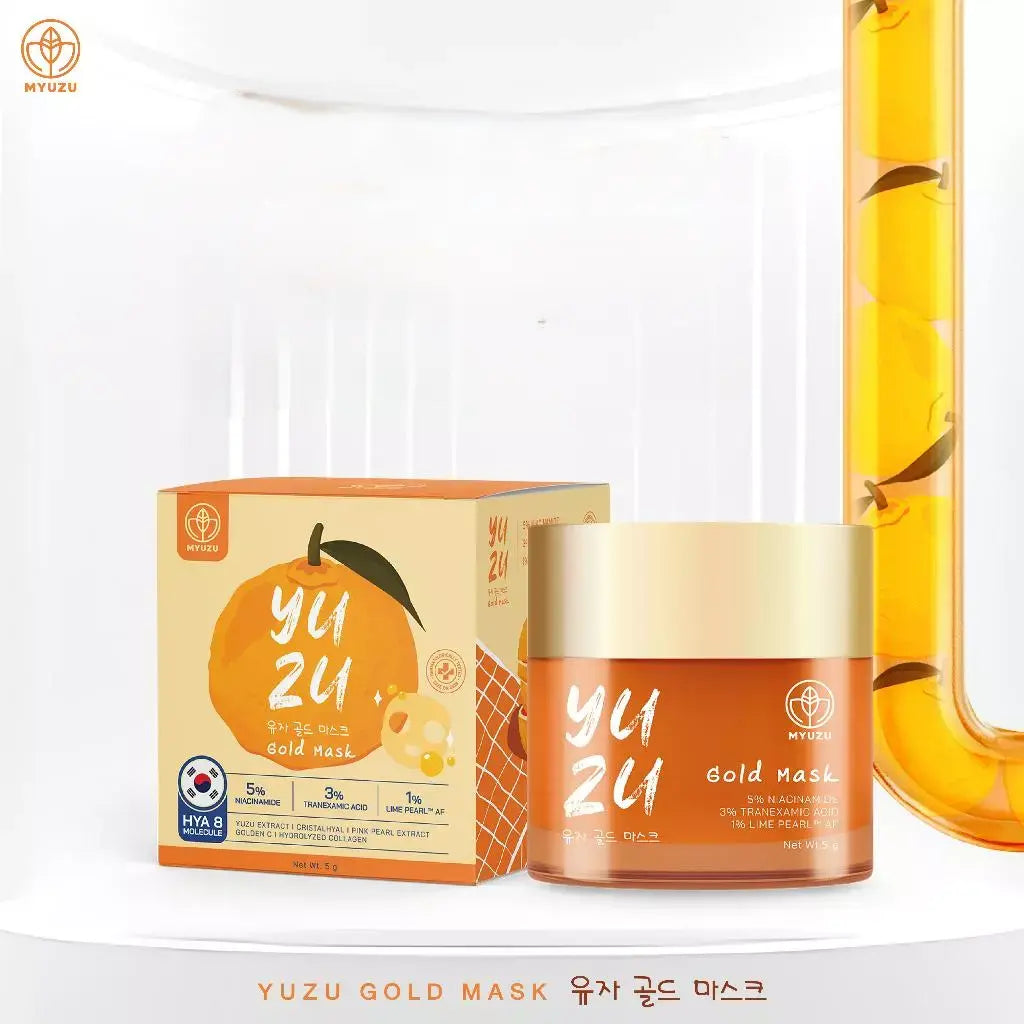 Myuzu Yuzu Gold Sleeping Mask 6ml – ماسك ميوزو يوزو جولد الليلي لإشراقة وترطيب البشرة Goodthings.bkk